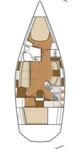 Sailboat Catalina Yachts Catalina 375 Boat layout