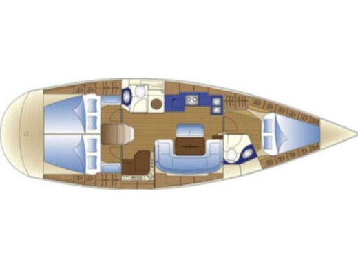 Sailboat BAVARIA 42 boat plan