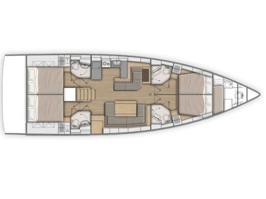 Sailboat BENETEAU OCEANIS 51.1 Plano del barco