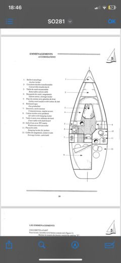 Sailboat Jeanneau Sun Odyssey 28.1 boat plan