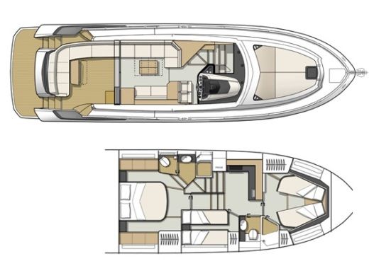 Motorboat Beneteau GT 50 HT Plano del barco