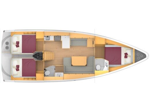Sailboat  Bavaria C42 boat plan