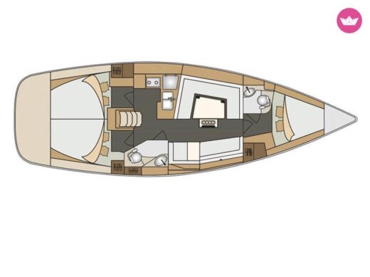 Sailboat Elan Elan Impression 40 Boot Grundriss