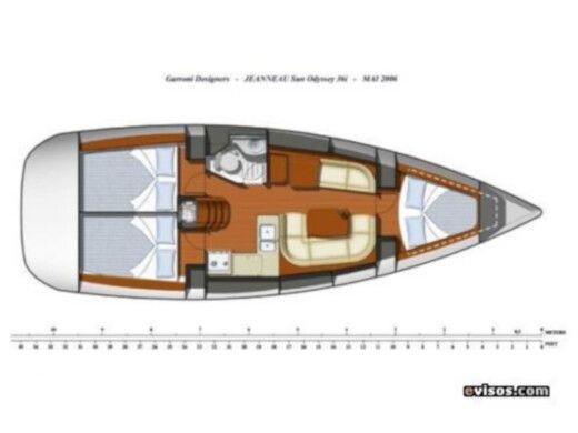 Sailboat Jeanneau Sun Odyssey 36i Boat layout