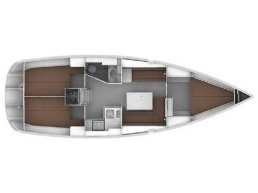 Sailboat  Bavaria Cruiser 36 Plattegrond van de boot
