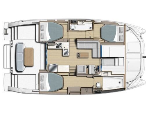 Sailboat  Moorings 403 PC Boot Grundriss