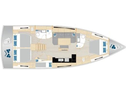 Sailboat  Hanse 460 - owner version Boat layout