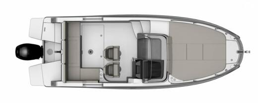 Motorboat Quicksilver Activ 755 Sundeck Σχέδιο κάτοψης σκάφους