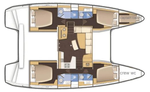 Catamaran Lagoon Lagoon 42 Boat layout