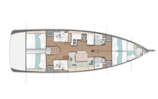Sailboat Jeanneau Sun Odyssey 490  boat plan