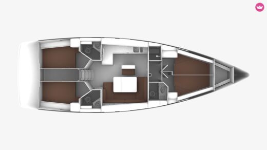 Sailboat Bavaria Cruiser 46 Plano del barco