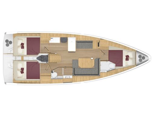 Sailboat  Bavaria C38 boat plan