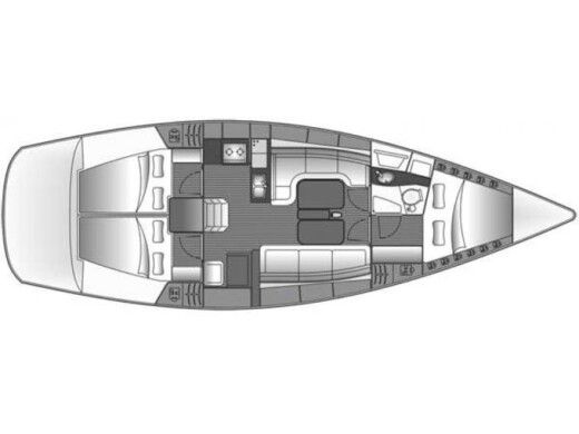 Sailboat BAVARIA 38 Plano del barco