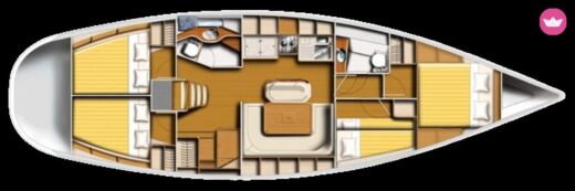 Sailboat Harmony Harmony 47 Boat layout