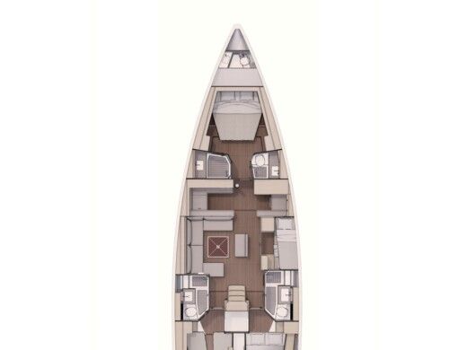 Sailboat Dufour Dufour 530 Plano del barco