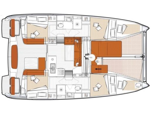 Catamaran Excess Excess 11 Boat layout