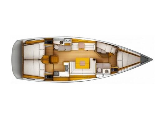 Sailboat  Sun Odyssey 449 Plano del barco