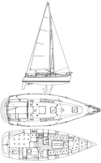 Sailboat Elan 295 boat plan