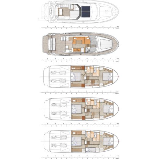 Motorboat Allegria Greenline 45 Boat layout