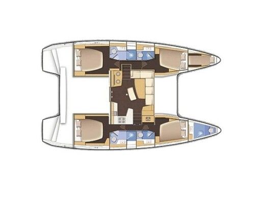 Catamaran  Lagoon 42 boat plan