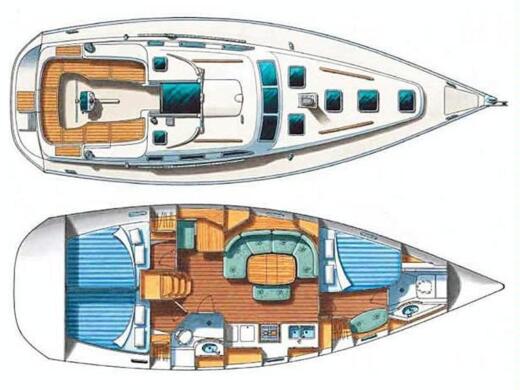 Sailboat Beneteau Beneteau Oceanis 393 Clipper boat plan