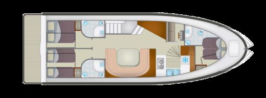 Houseboat Europa 700 Boot Grundriss