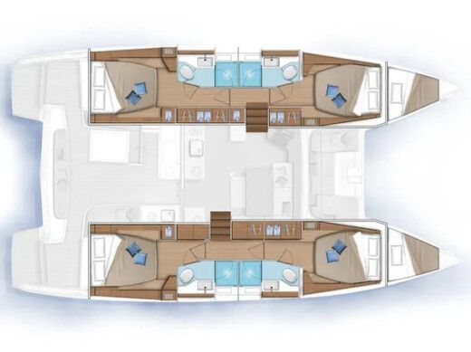 Catamaran  Lagoon 46 boat plan