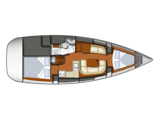 Sailboat  Sun Odyssey 36i Σχέδιο κάτοψης σκάφους