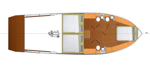 Motor Yacht Cobra Maestro Plattegrond van de boot