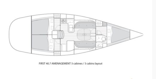 Sailboat Beneteau First 40.7 boat plan