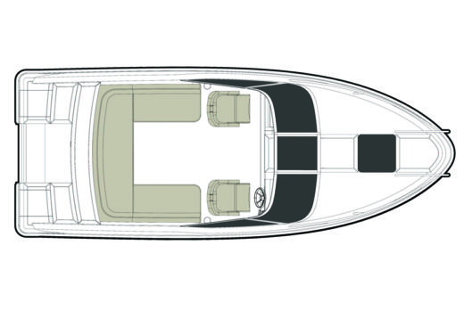 Motorboat Quicksilver Activ 645 Cruiser Planimetria della barca