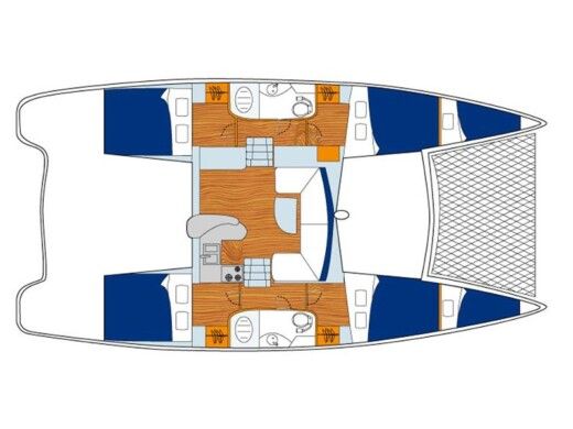 Catamaran Sunsail Sunsail 404 boat plan