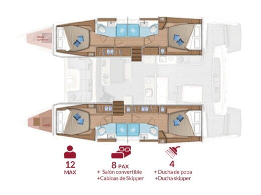 Catamaran Lagoon Lagoon 46 boat plan