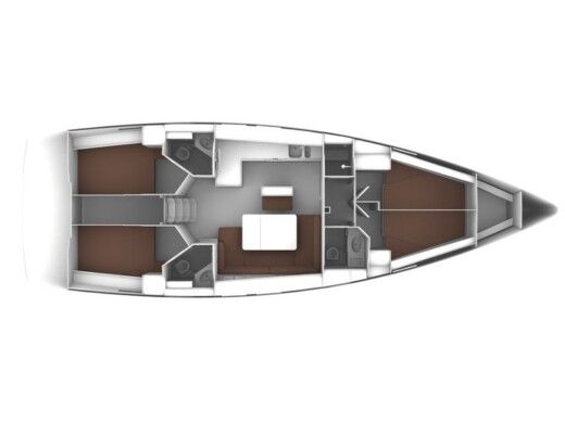 Sailboat BAVARIA CRUISER 46 Boot Grundriss