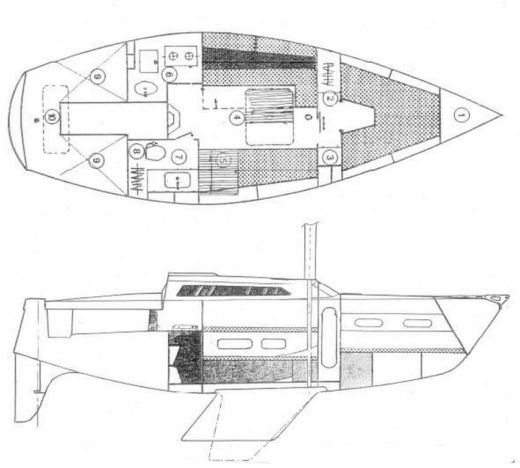 Sailboat Jeanneau Aquila Boat design plan
