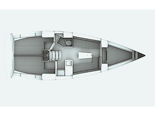 Sailboat BAVARIA 34 CRUISER ''Eurybia'' Boot Grundriss