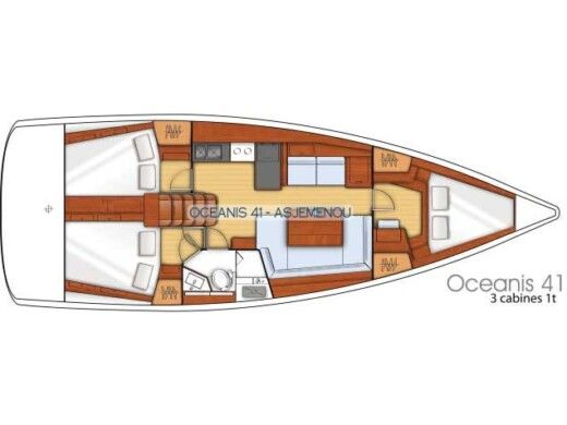 Sailboat  Oceanis 41 boat plan