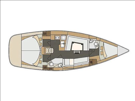 Sailboat  Elan 40 Impression Boot Grundriss