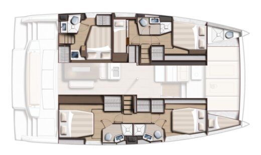 Catamaran  Bali 4.6 Nadir Boot Grundriss