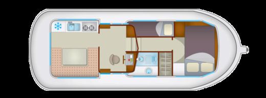 Houseboat Pénichettes® P935W Classique Boat layout