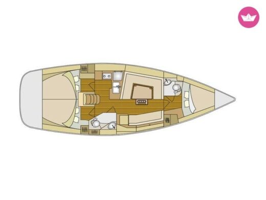 Sailboat Elan Elan Impression 40 Boat layout