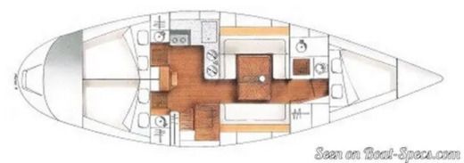 Sailboat Dufour Dufour 39 Classic Σχέδιο κάτοψης σκάφους