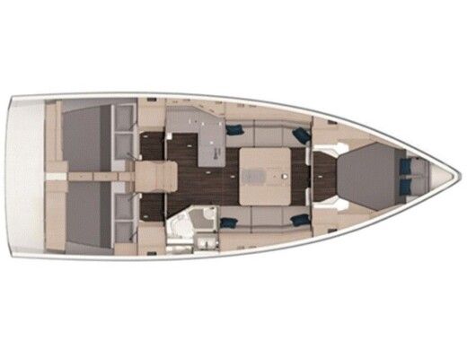 Sailboat Dufour Dufour 375 Boot Grundriss