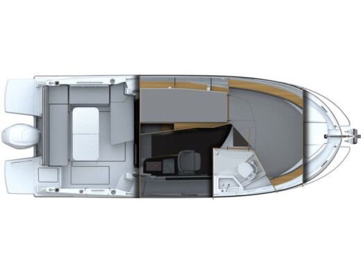 Motorboat  Antares 9 OB Boot Grundriss