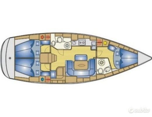 Sailboat Bavaria 39 Cruiser boat plan