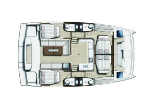 Catamaran Bali - Catana Catspace Plattegrond van de boot