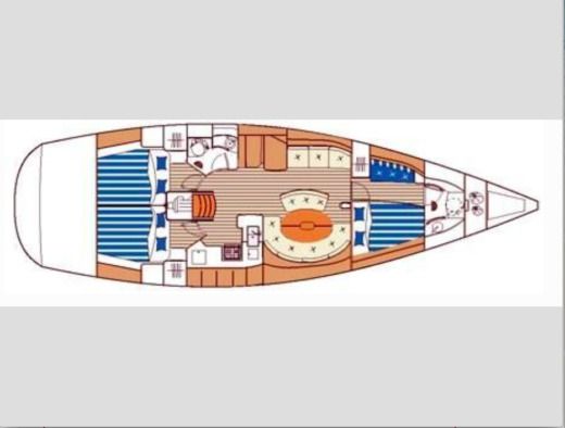Sailboat Benetteau First 47.7 Boat layout
