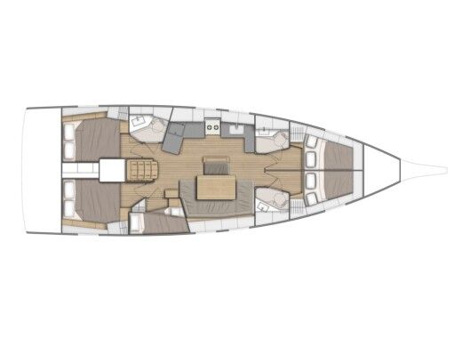 Sailboat Beneteau Oceanis 46.1 Boat layout