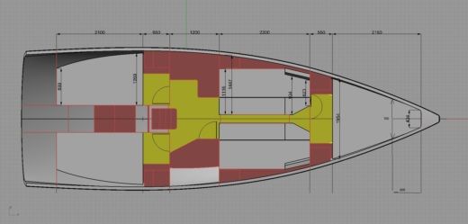 Sailboat Northman Maxus 35 Planimetria della barca