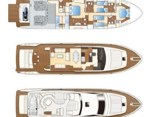 Motor Yacht  Ferretti 780 Planta da embarcação